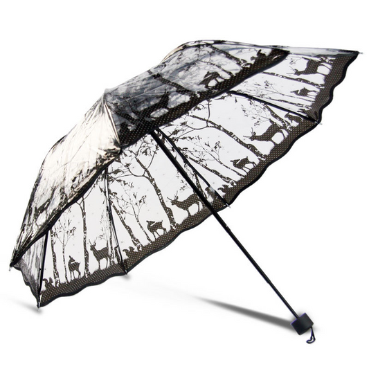 Transparent Umbrella Print Umbrella