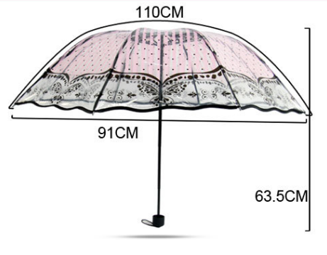 Transparent Umbrella Print Umbrella