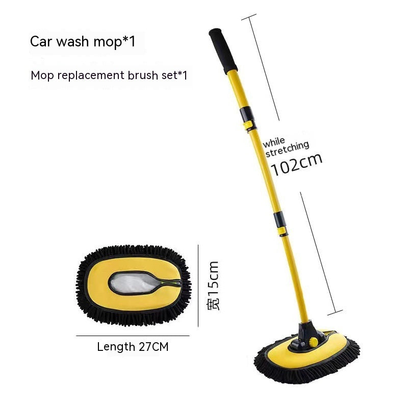 Telescopic Curved Rod Multi-function Car Cleaning Cleaning Brush Dust Remove Brush Tool